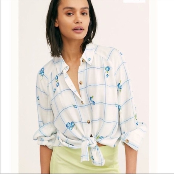 FREE PEOPLE Window To My Heart Button Down Top - Picture 7 of 11
